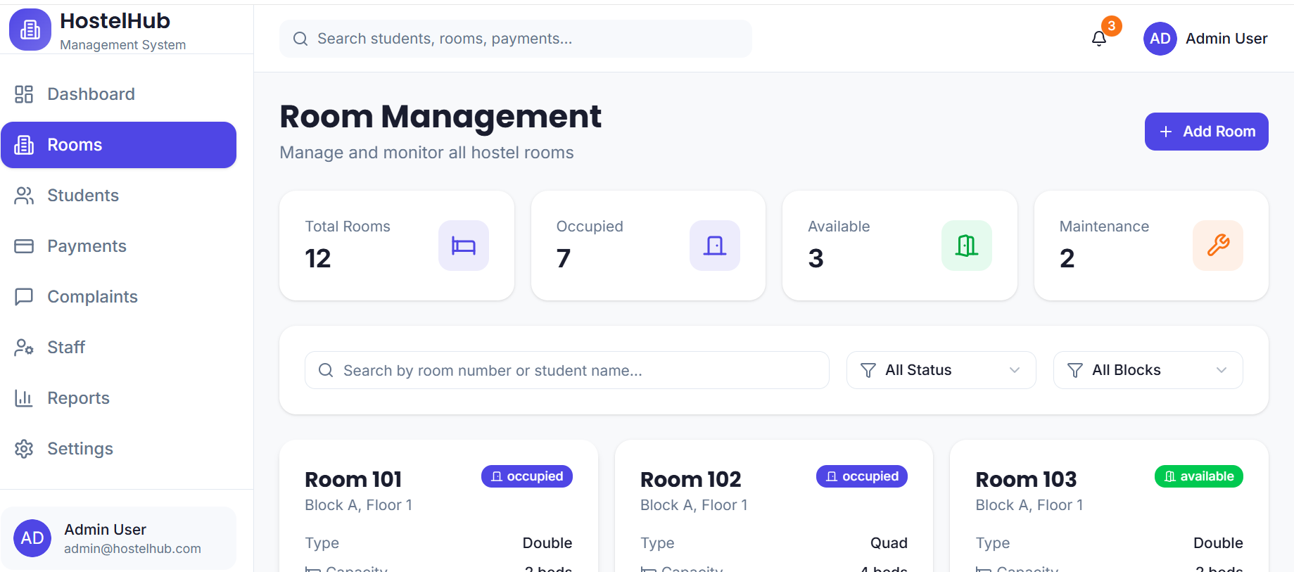Hostel Management System